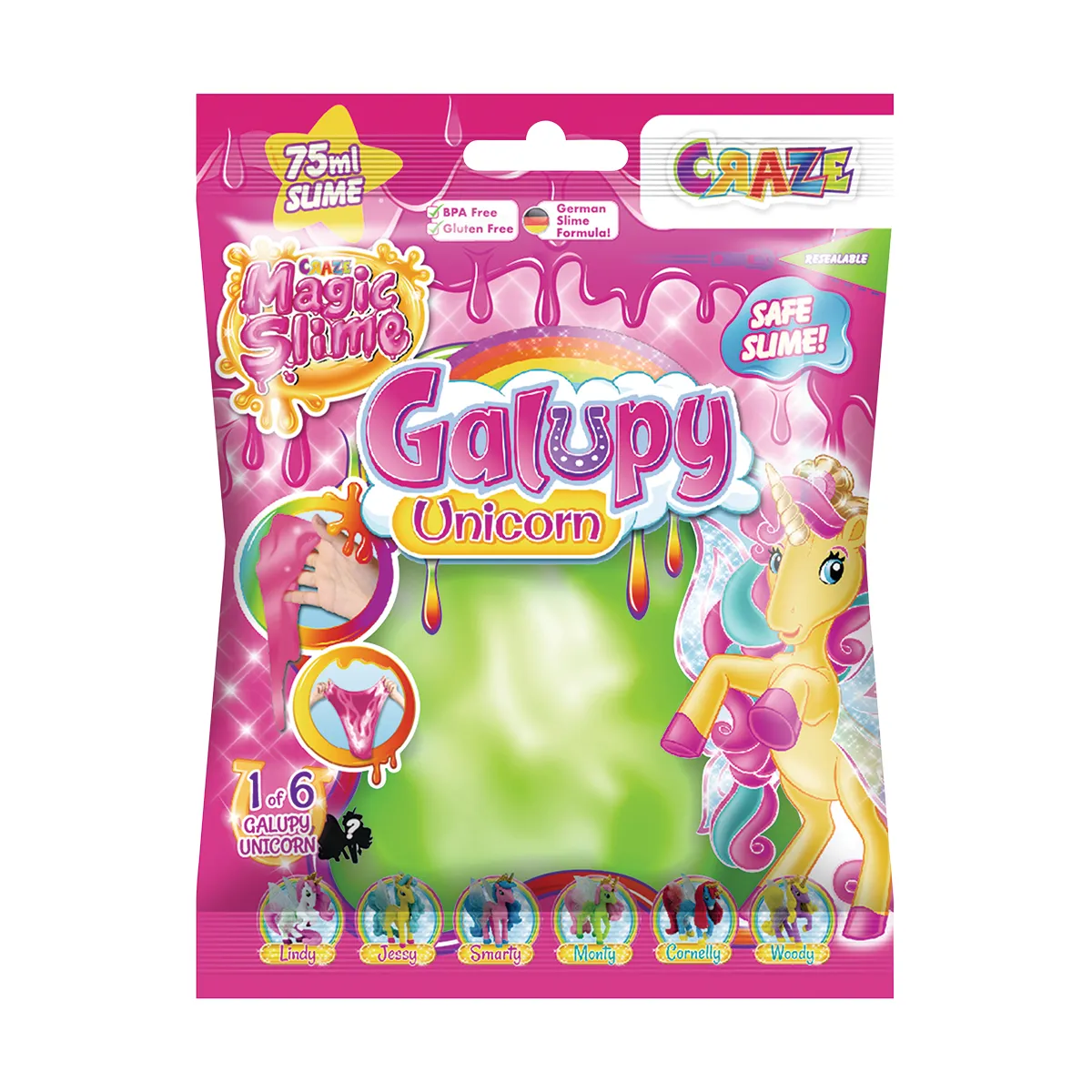 Slime - BAG SURPRISE UNICORN - Bolsa Reutilizable C/Sorpresa - 6 Colores!!! — Green