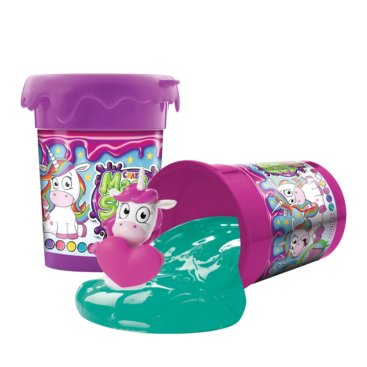 Slime - SURPRISE UNICORN - Slime Pote C/Sorpresa - 6 Colores - 12 Unicornios!!! — Green Glitter