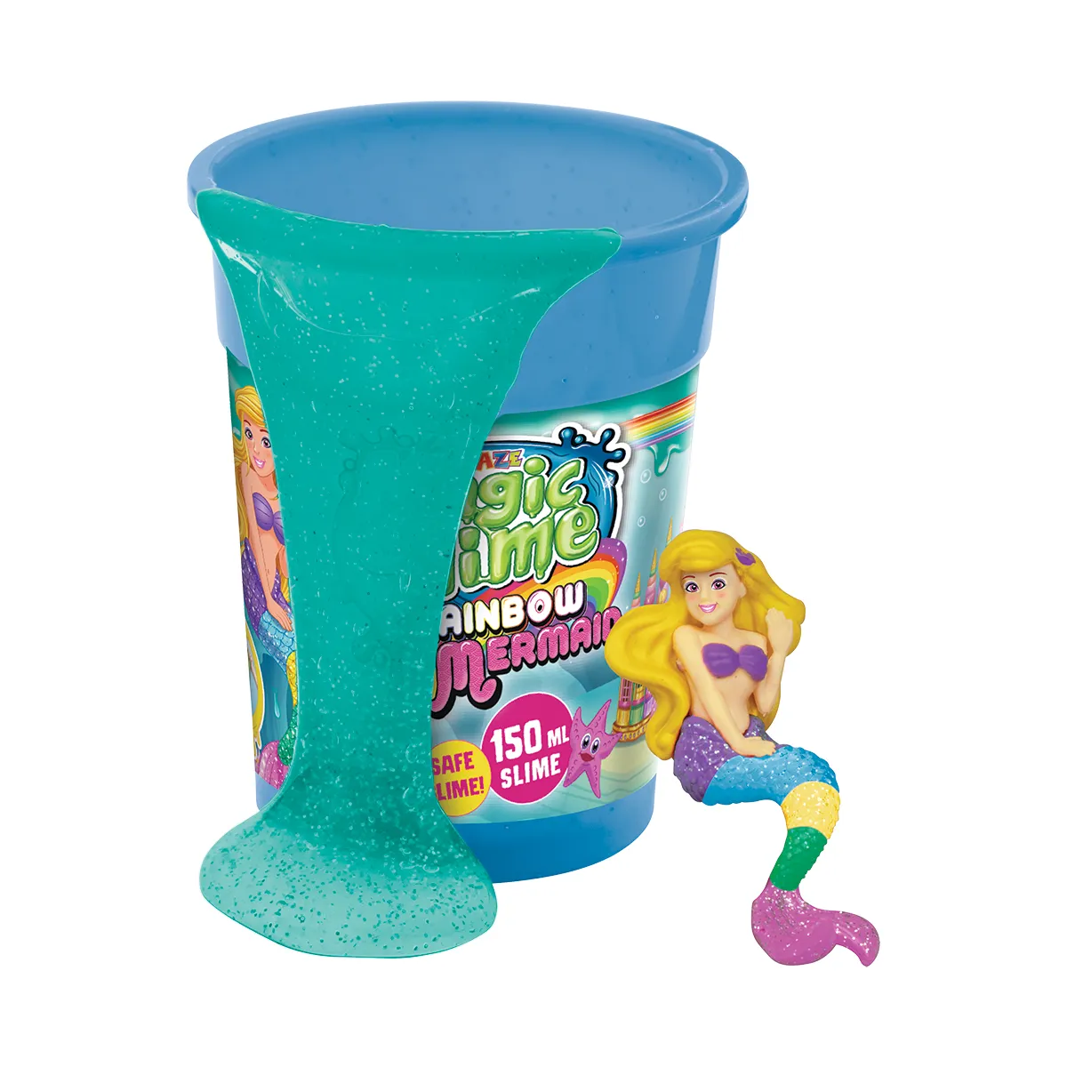 Slime - SURPRISE MERMAID - Slime Pote C/Sorpresa - 6 Colores - 12 Sirenas!!! — Turquoise Metallic