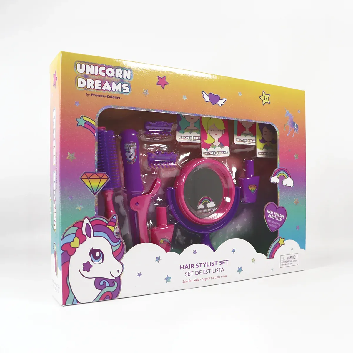 UNICORN DREAMS ESTILISTA - SET COMPLETO ESTILISTA EN CAJA MEDIANA
