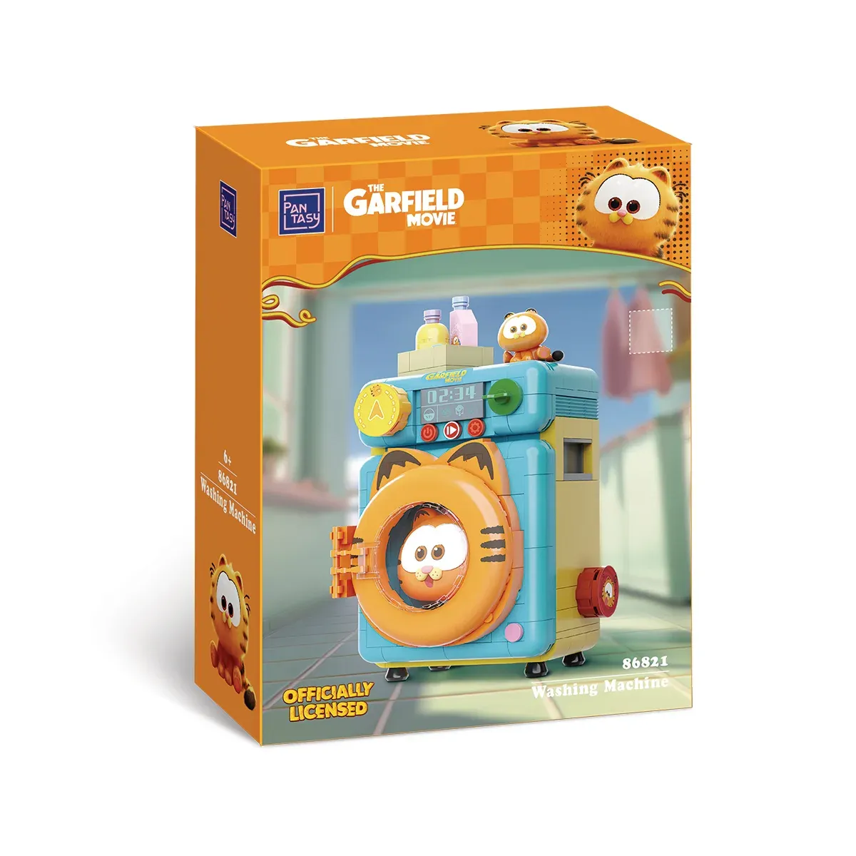 Garfield Set de Construcción Electrodomésticos 2.0 Lavarropas "Washing Machine" Abre la Puerta 284 Piezas - Pantasy