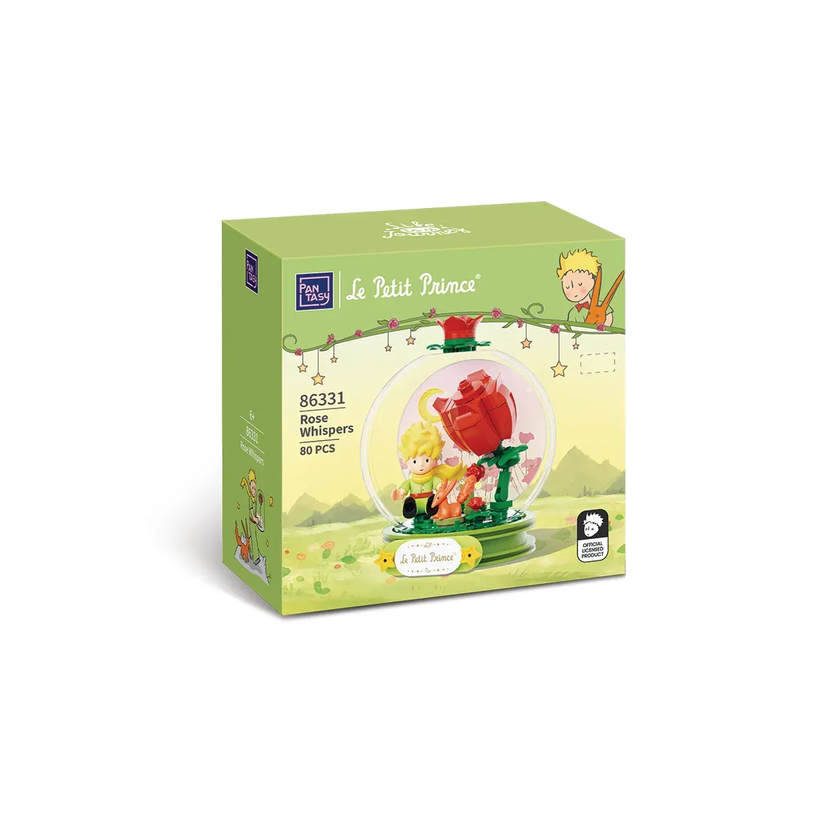 El Principito "Le Petit Prince" Set de Construcción Bola de Cristal Susurro de Rosa "Rose Whispers" 80 Piezas - Pantasy