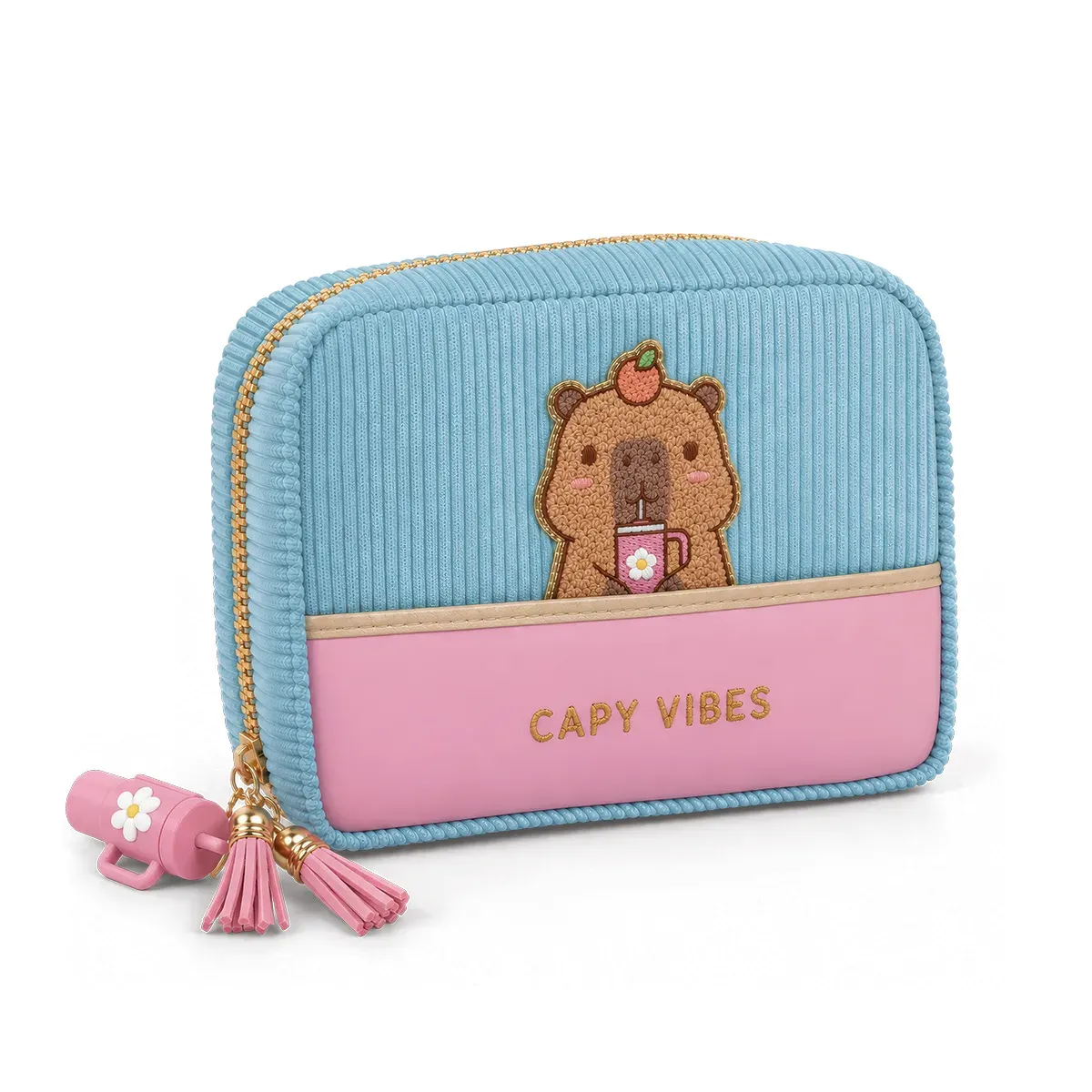 CAPY VIBES - Organizador Rectangular Jumbo Corderoy